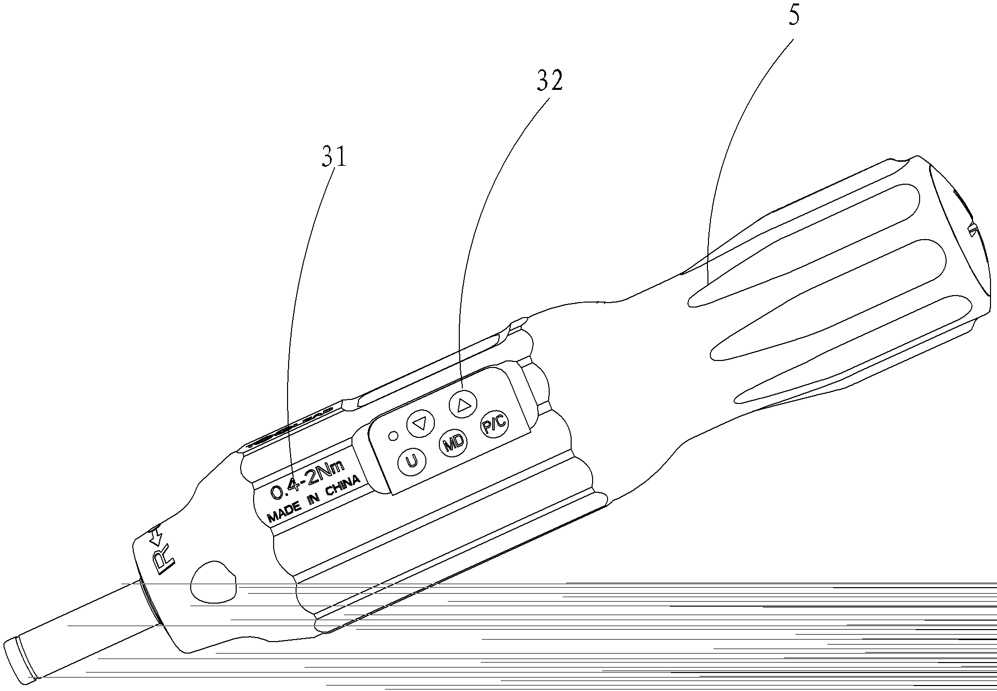 Digital display screwdriver