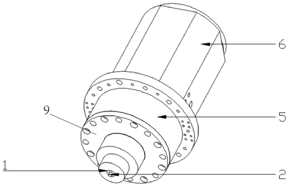Spindle head device capable of realizing closed-loop control of shoulder and welding pin in stationary shoulder friction stir welding technology