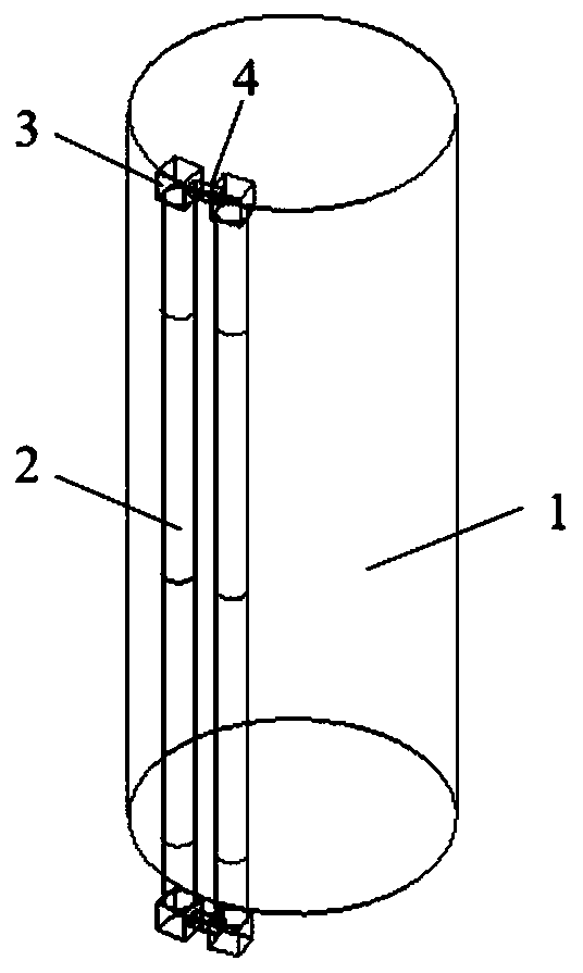 Test method for measuring active and passive hooping forces of FRP confined concrete column by adopting piezoelectric film