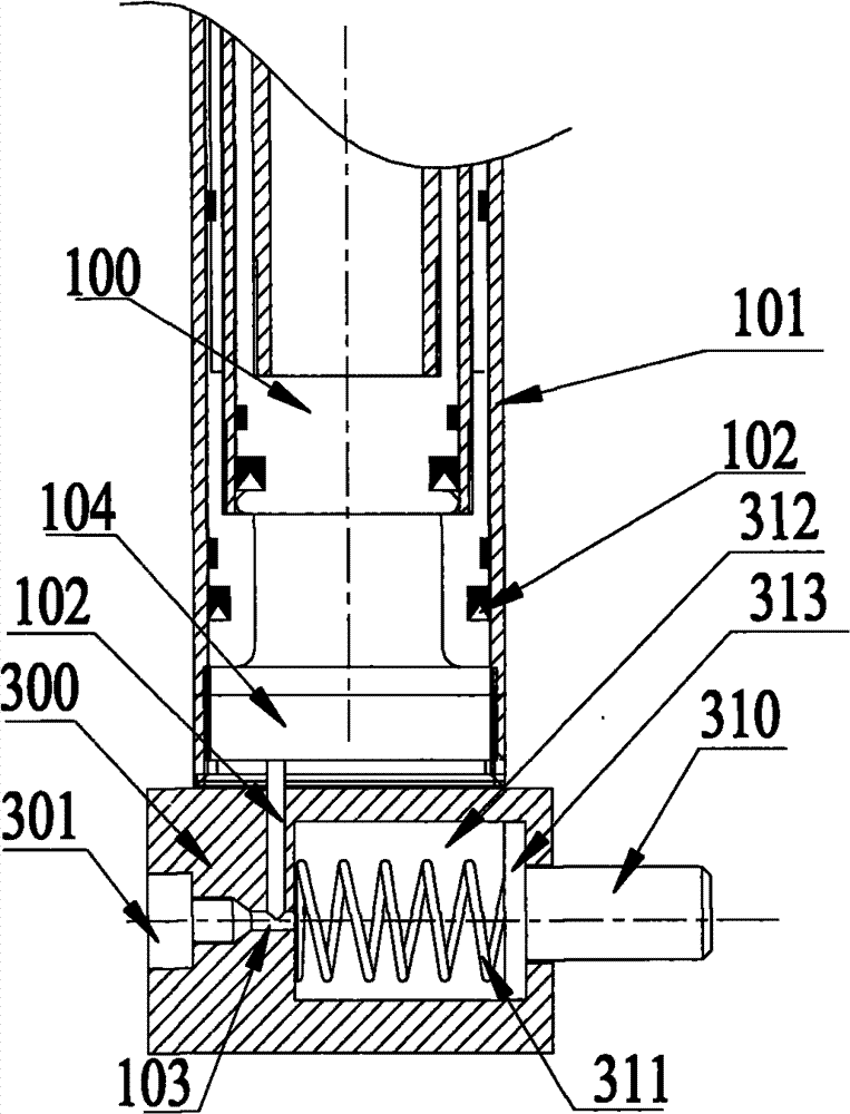 Lifting rod standing mechanism for preventing out-of-control overturning