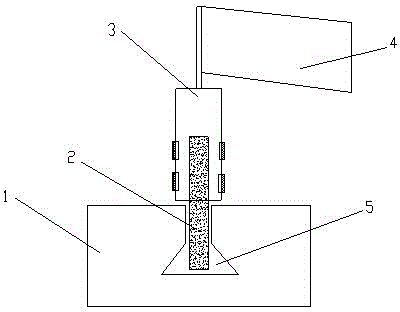 Flagpole incense-dispersing type car perfume base