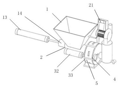 Wet garbage extrusion device