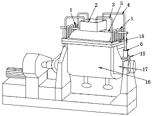 Quick cooling mechanism of plastic kneading machine