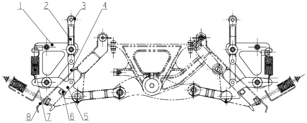 A locking system for the bottom door of a railway hopper car