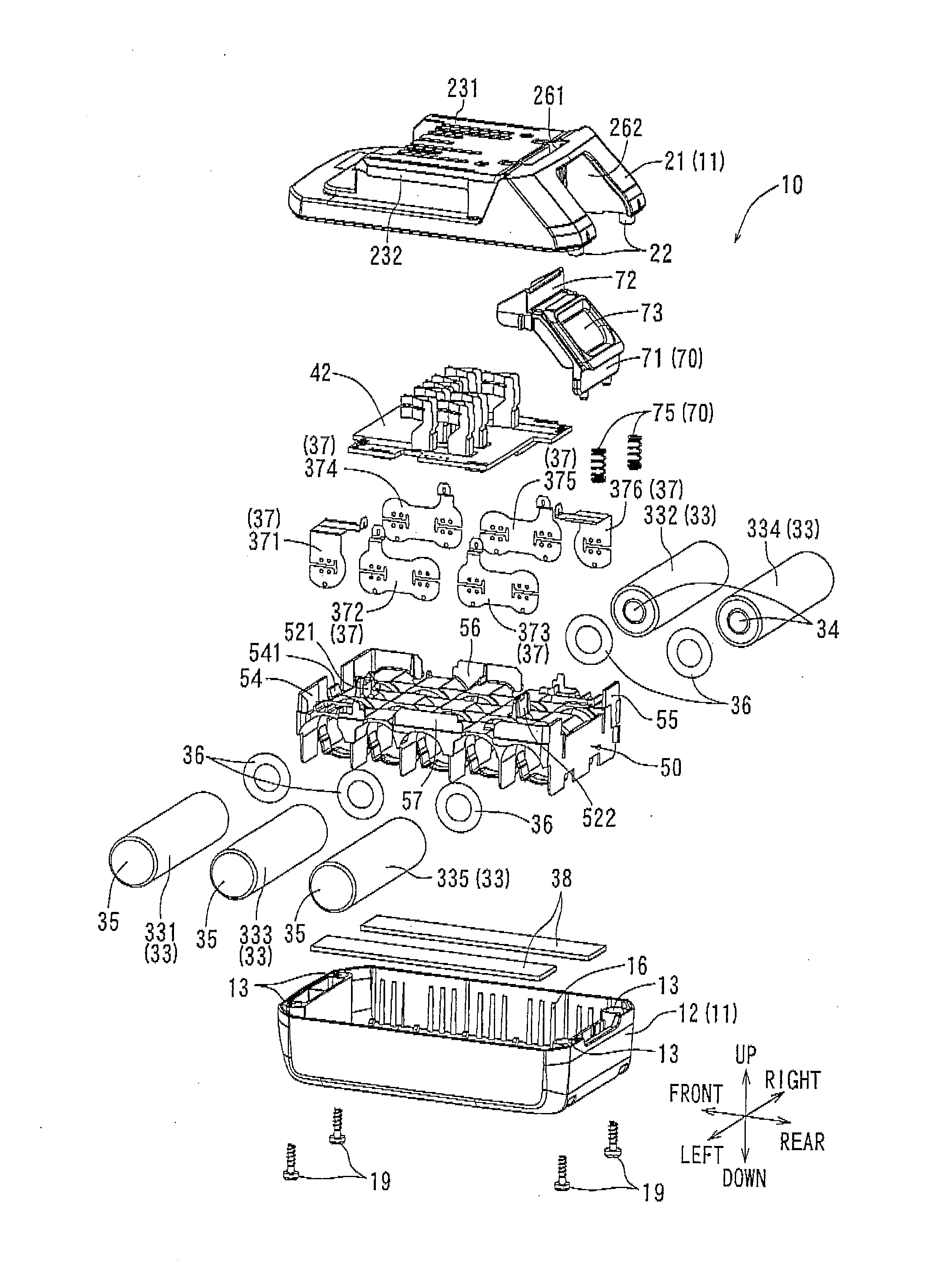 Battery pack for electric power tool