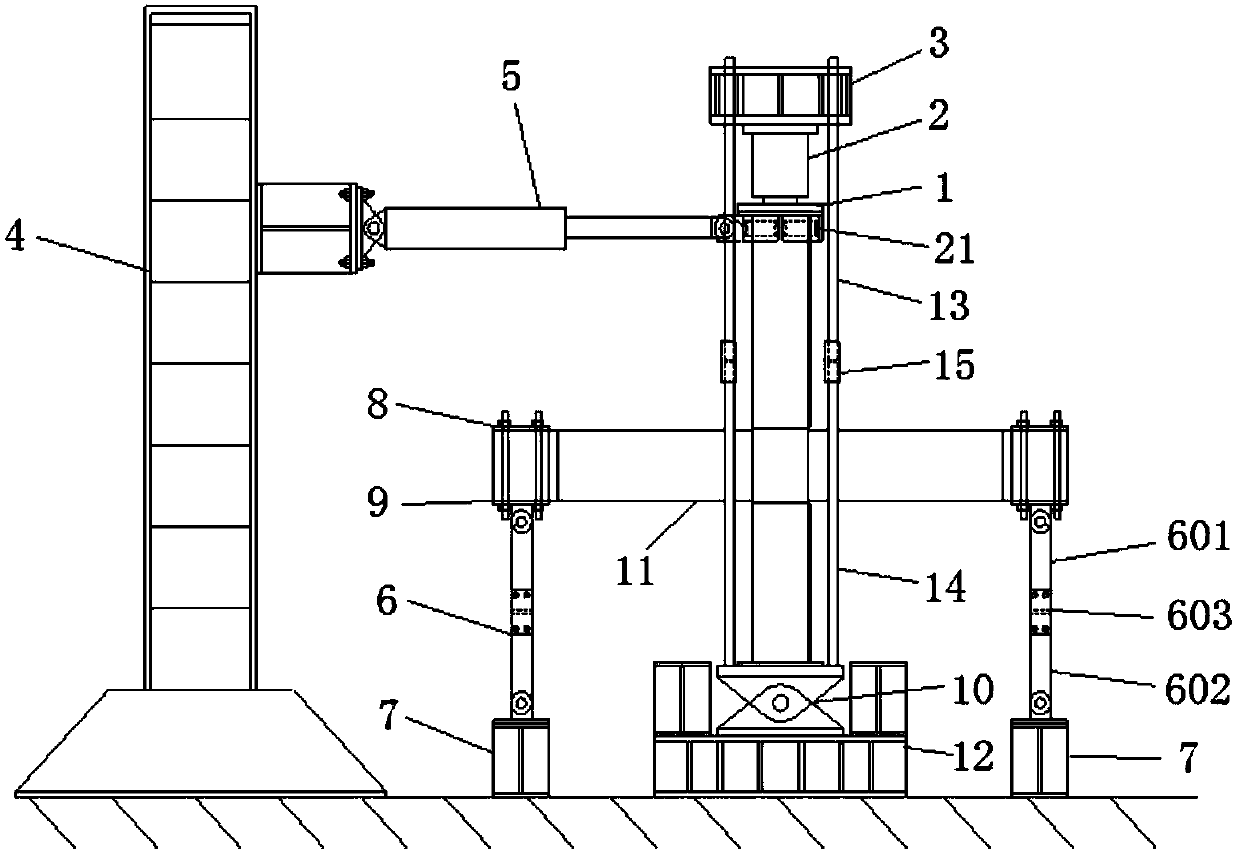 A measuring device for plane frame node loading and node area shear deformation