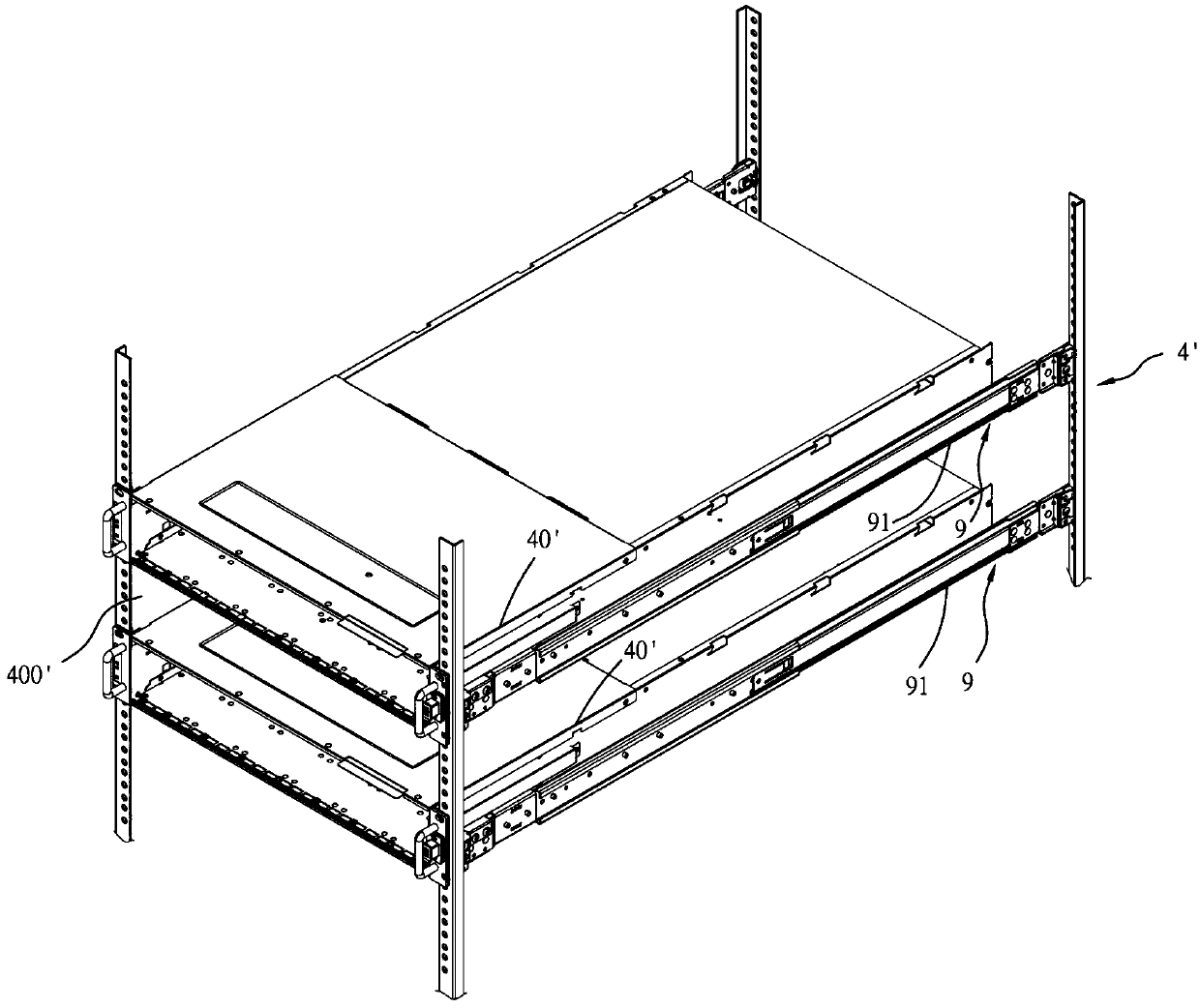 Convenient installation structure for inner rail of two-section server slide rail