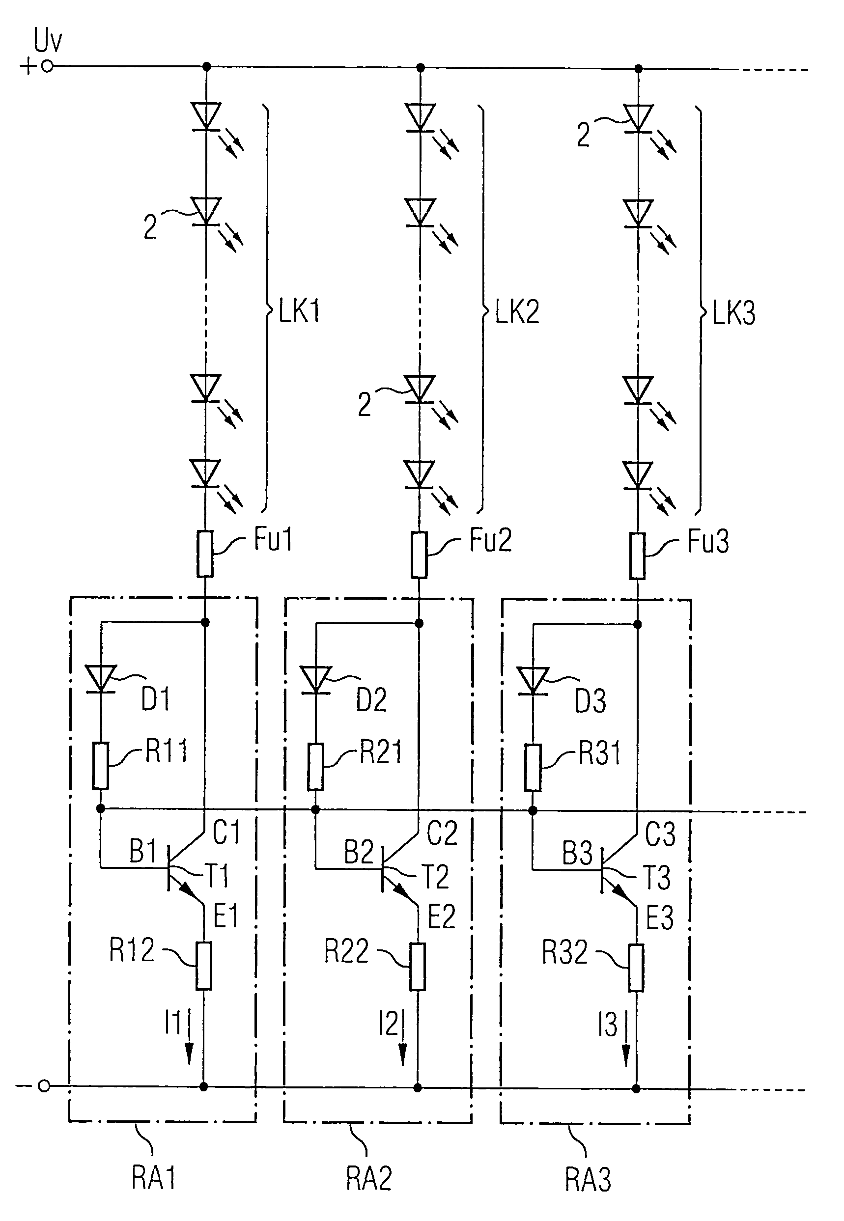 Circuit for an LED array