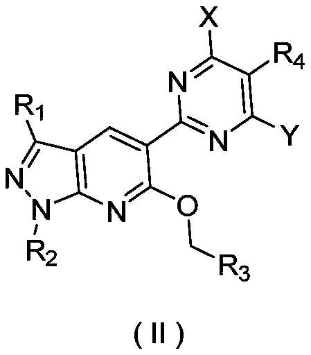 5-pyrimidine-6-oxygen-pyrazolopyridine derivative and preparation method and application thereof