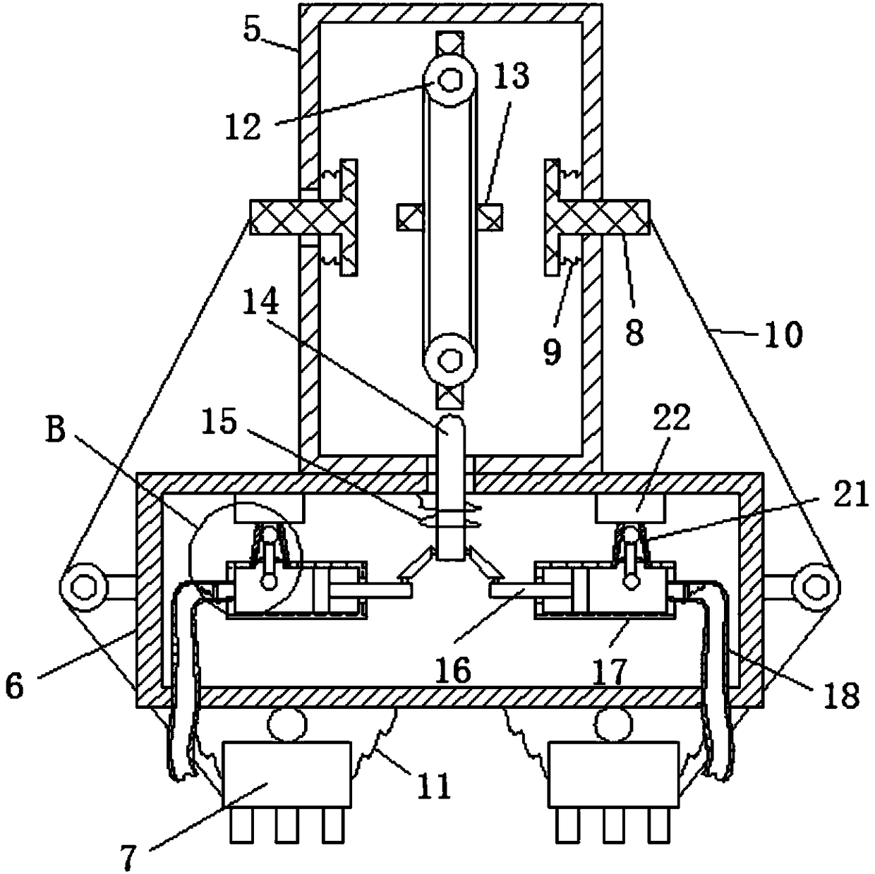 Stain removal device of part machining machine tool