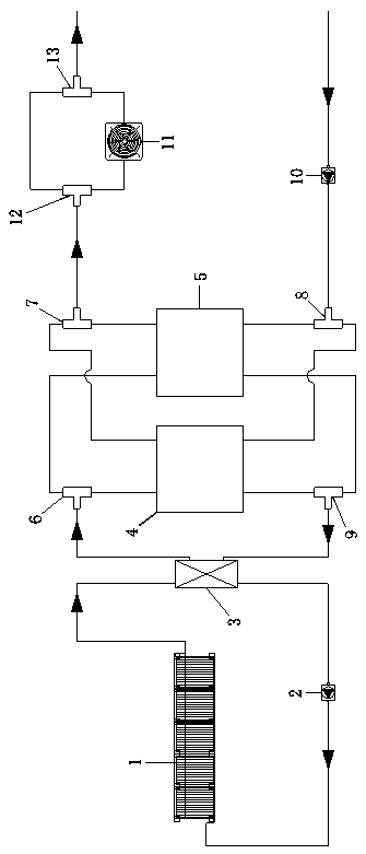 An indirect solar heating system with multiple sets of hot water storage tanks and its control method