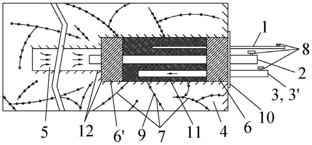 A powder particle-high grouting pressure sealing device and method for gas drainage drilling and sealing cracks