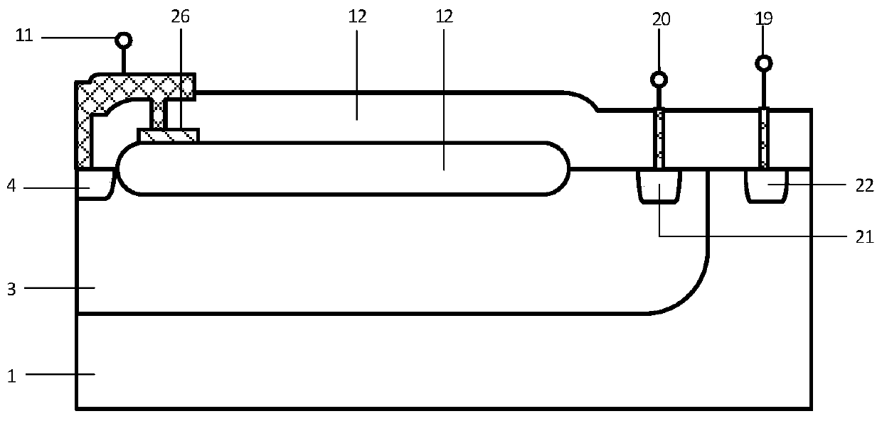Single-grid control voltage current sampling device based on LIGBT