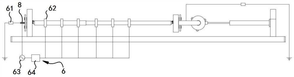 An elevator wire rope testing device