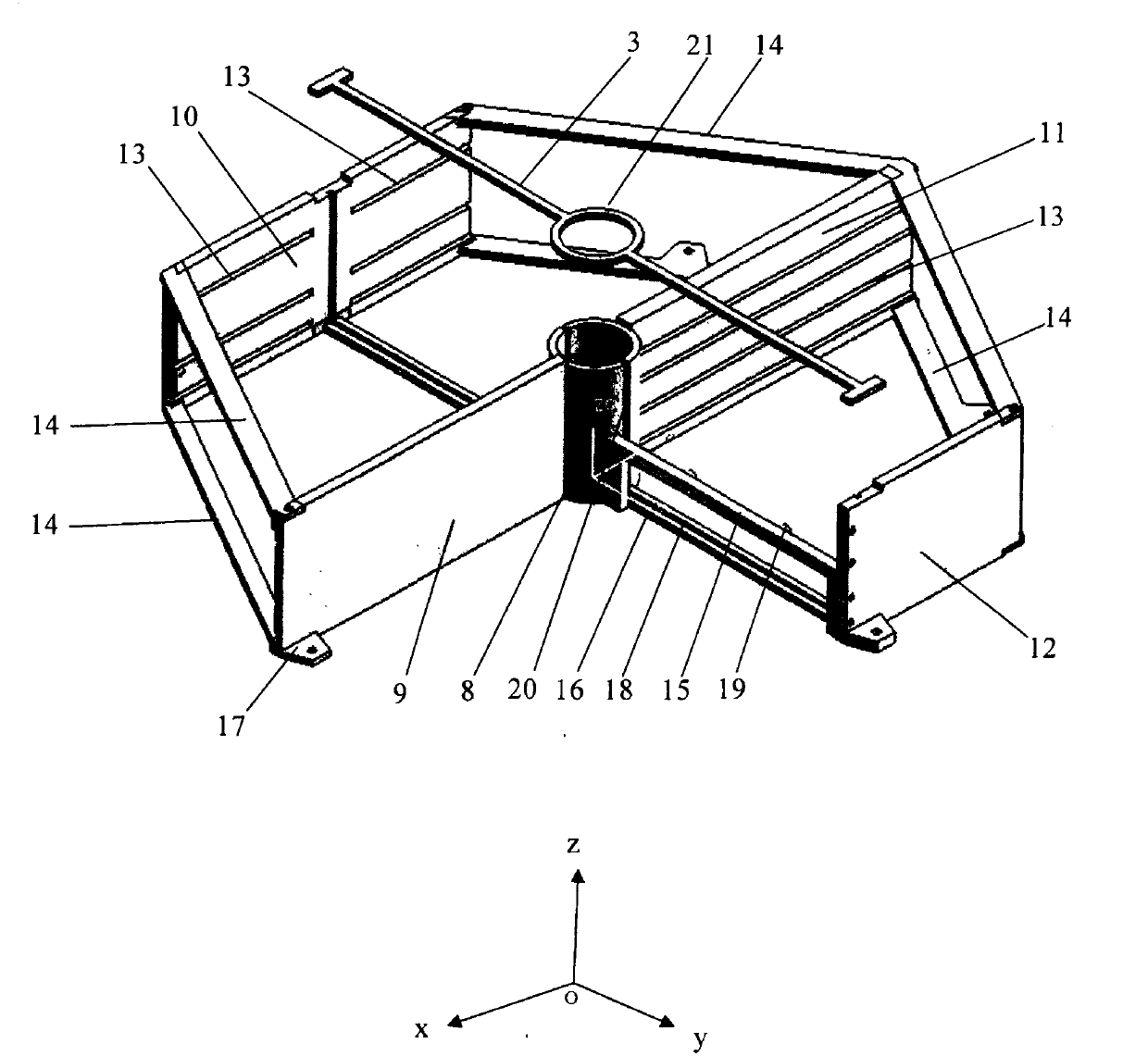 Structure box of satellite-carried electronic system for micro/nano satellite