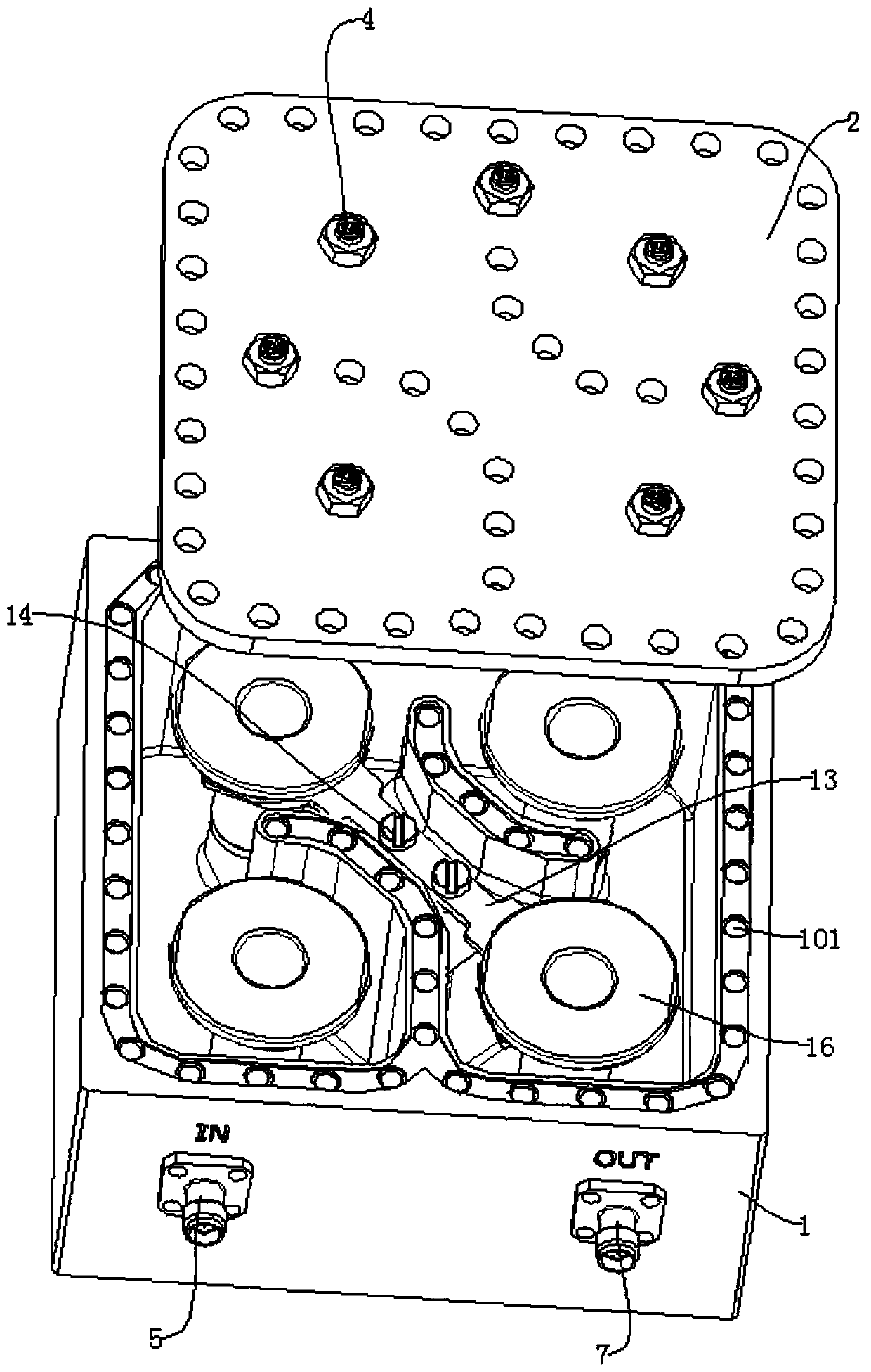 Low-frequency project ultra-strong capacitive coupling structure