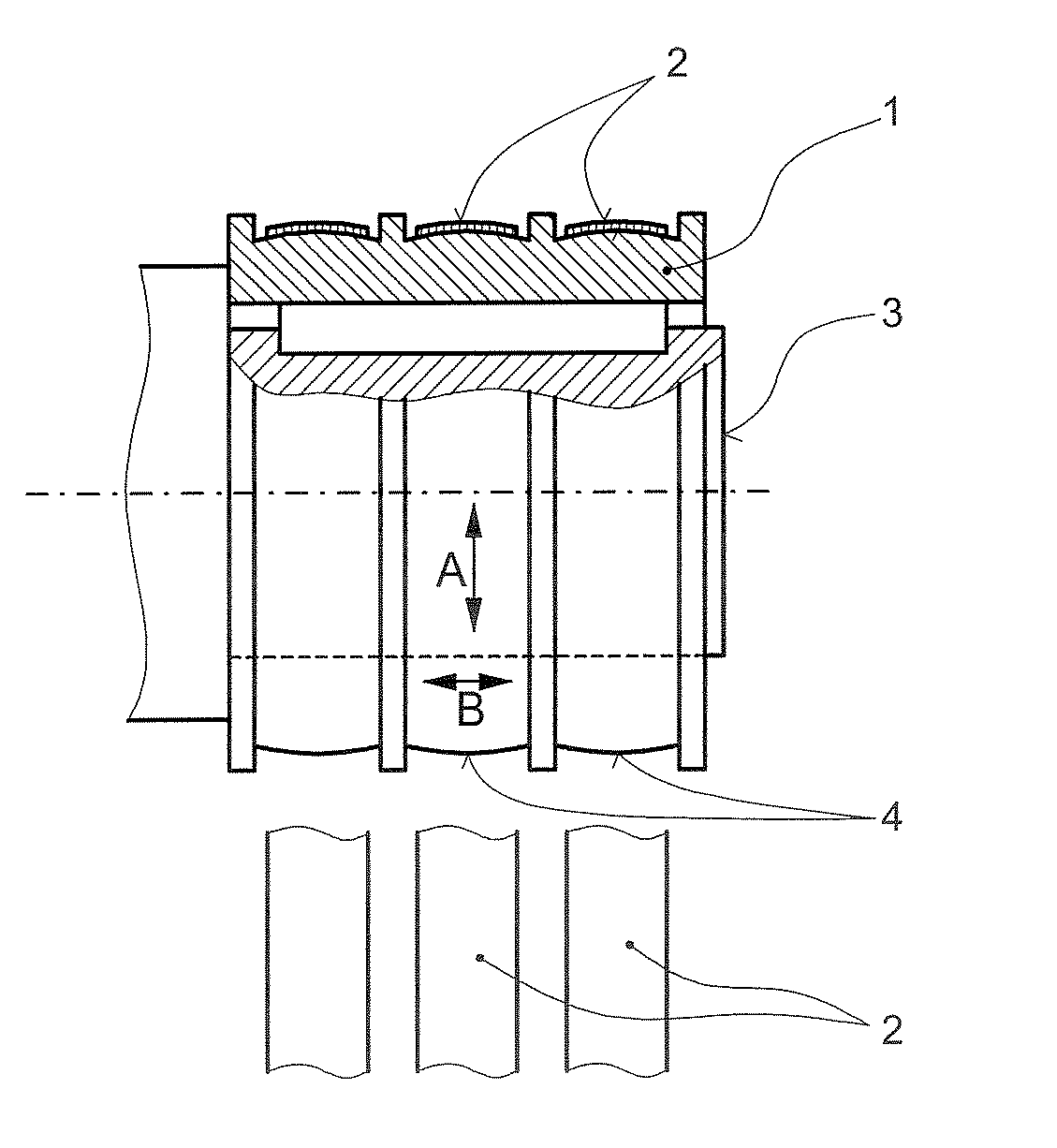 Elevator element for driving or reversing an elevator suspension means in an elevator system