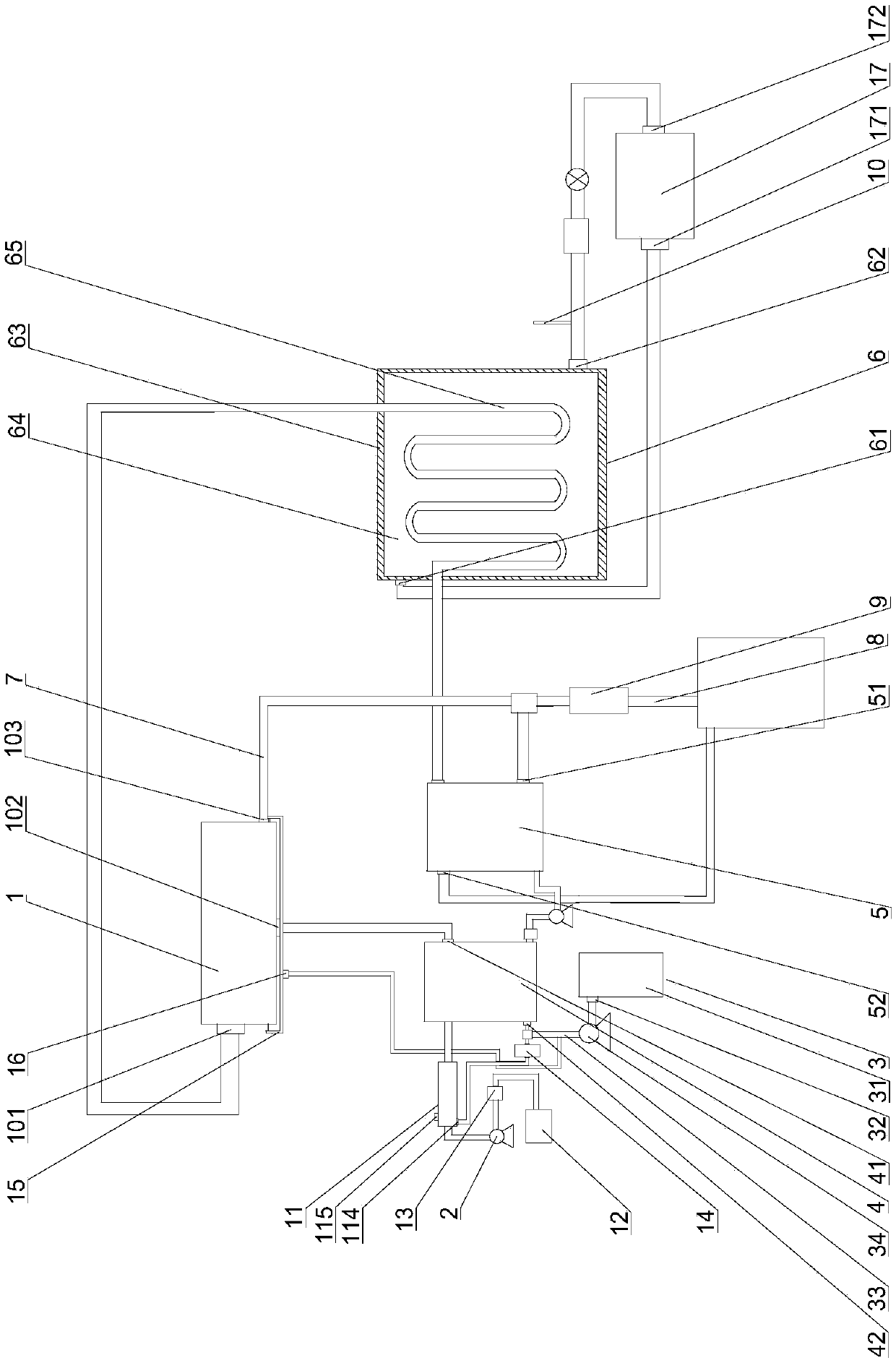 Pervaporation type seawater desalination system capable of efficiently utilizing waste heat of engine