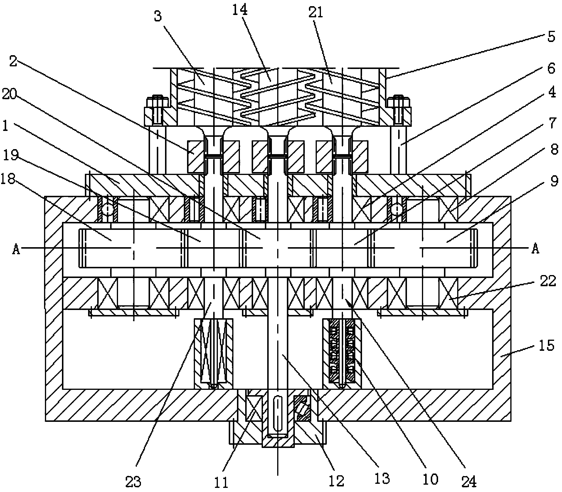 Parallel counter-rotating triple-screw extruder