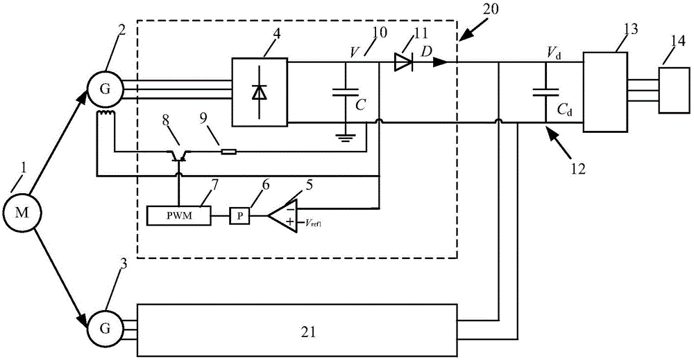 Parallel circuit for AC power generator