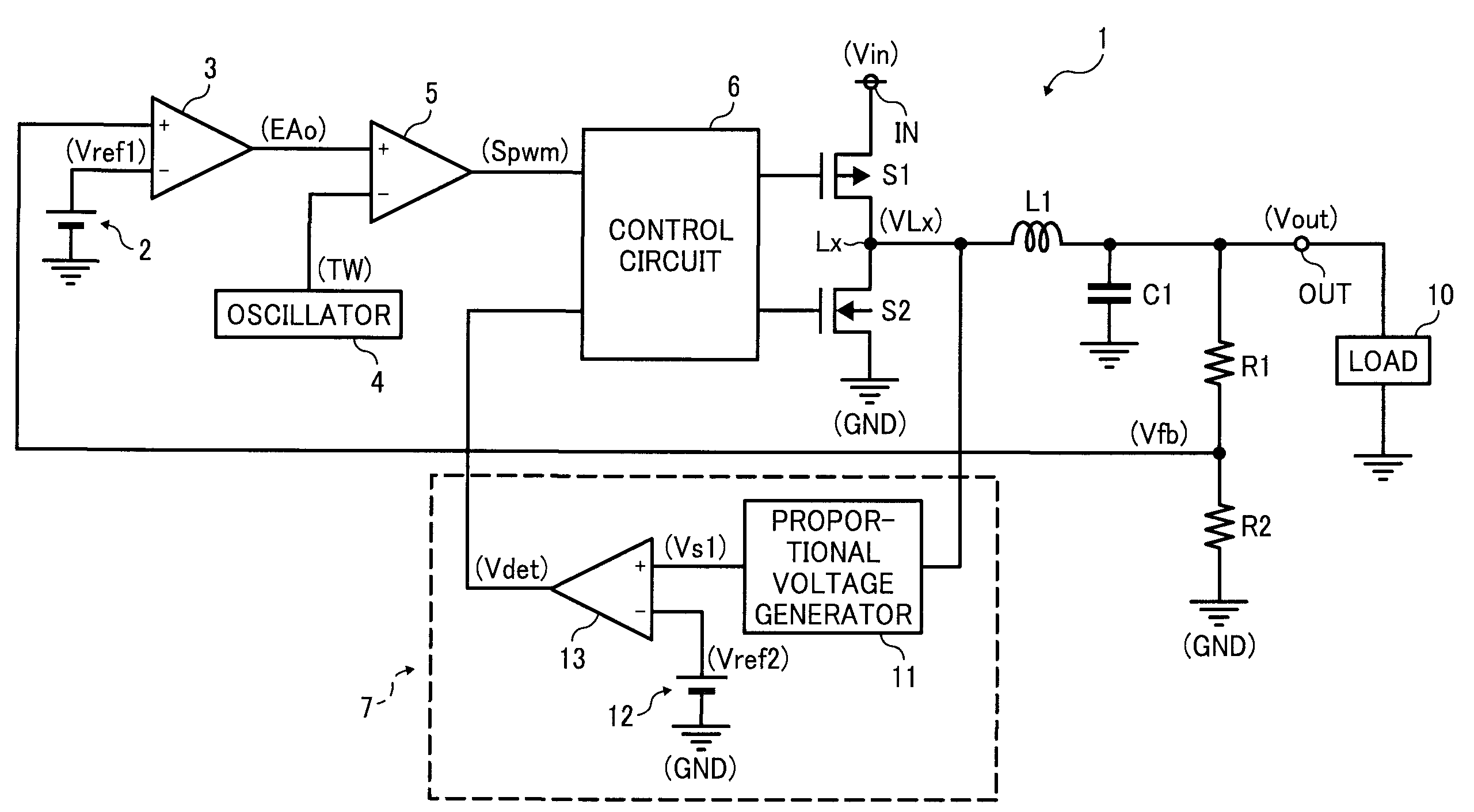 Switching regulator configured to detect and shutdown reverse current