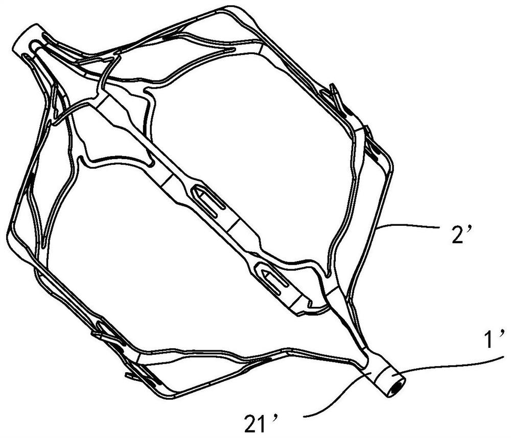 Connecting piece and assembling process of cardiovascular implant and conveying equipment