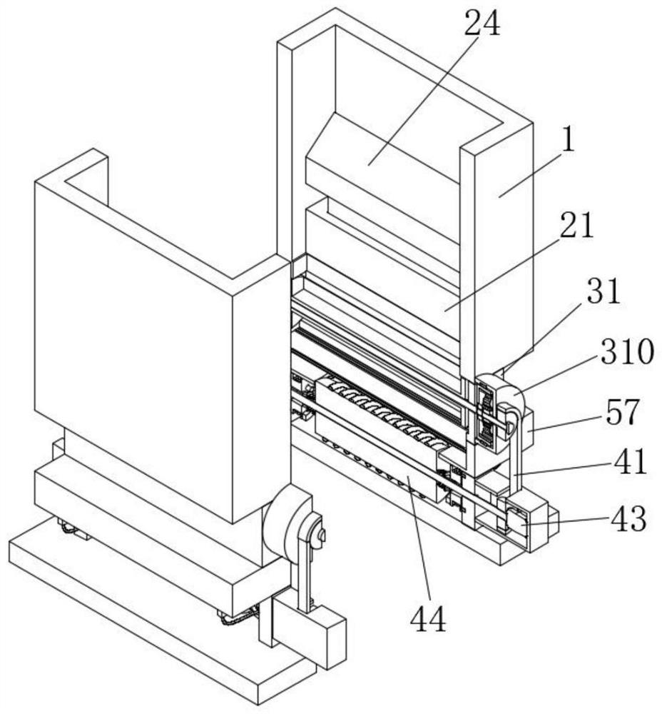 Pipe storage device with quantitative falling structure and used for building construction