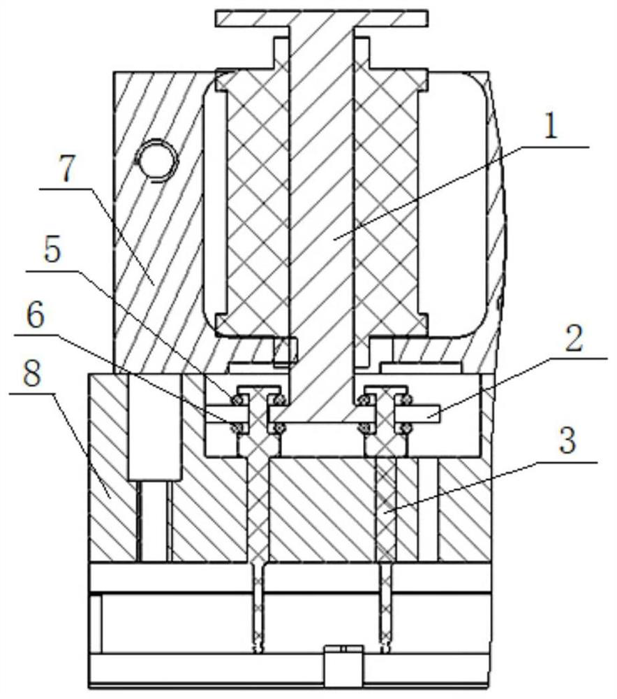 Program-controlled step attenuator flexible transmission structure based on sealing ring