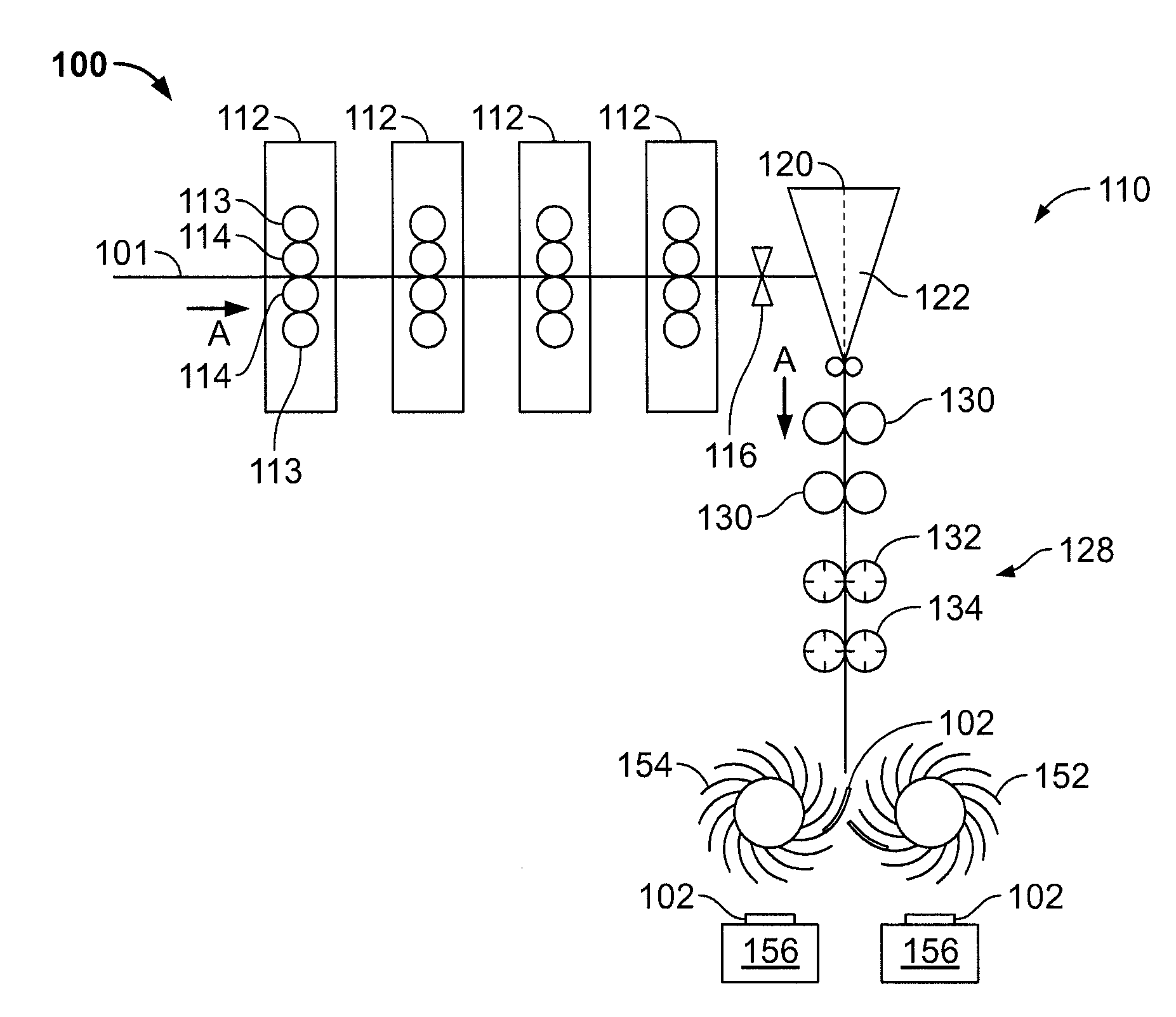 Variable cut off in a double cut folder