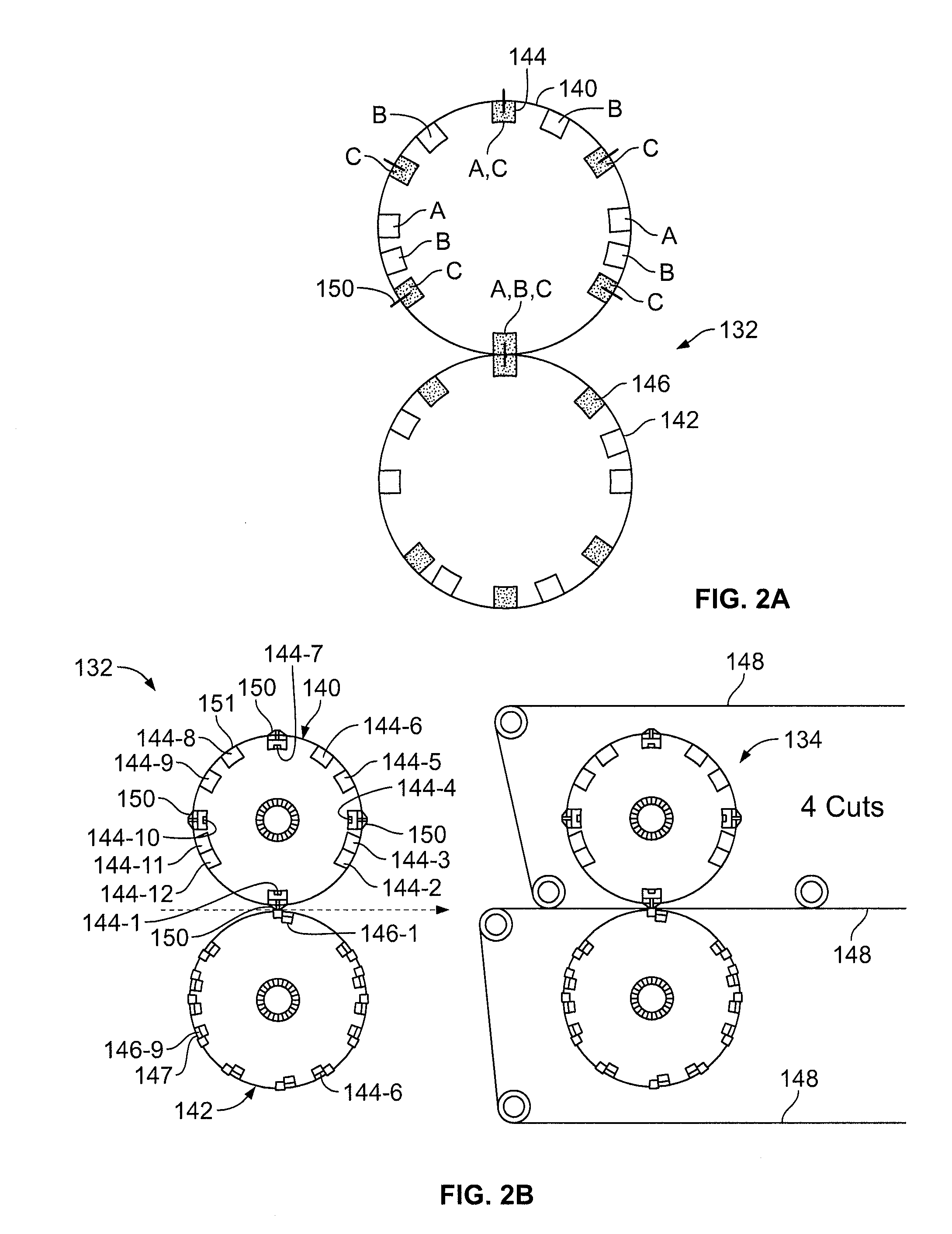 Variable cut off in a double cut folder