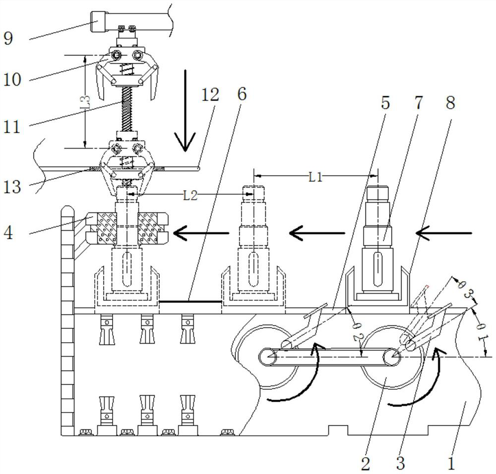 Induction quenching automatic intermittent supply device