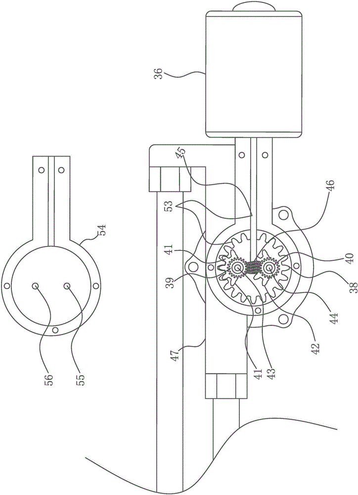 Three-scraper flexible wall inner support wiper hydraulic swing wiper