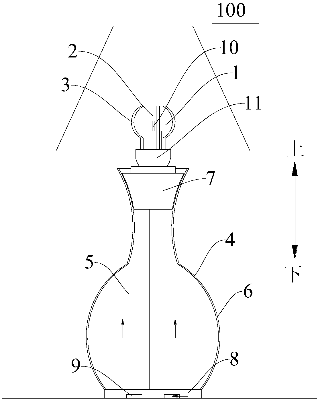 Air purification structure and illuminating device with the same