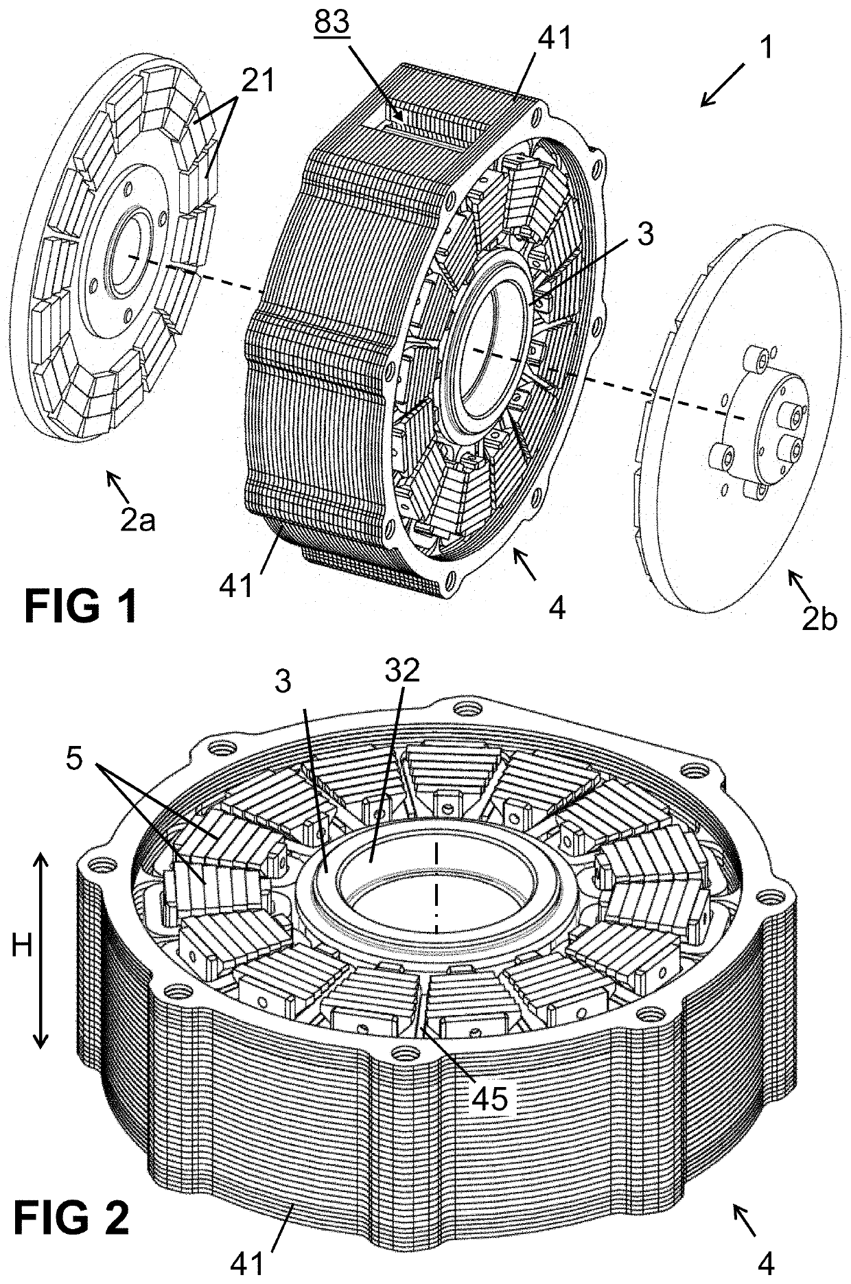 Stator for an axial flux machine and method for producing the same