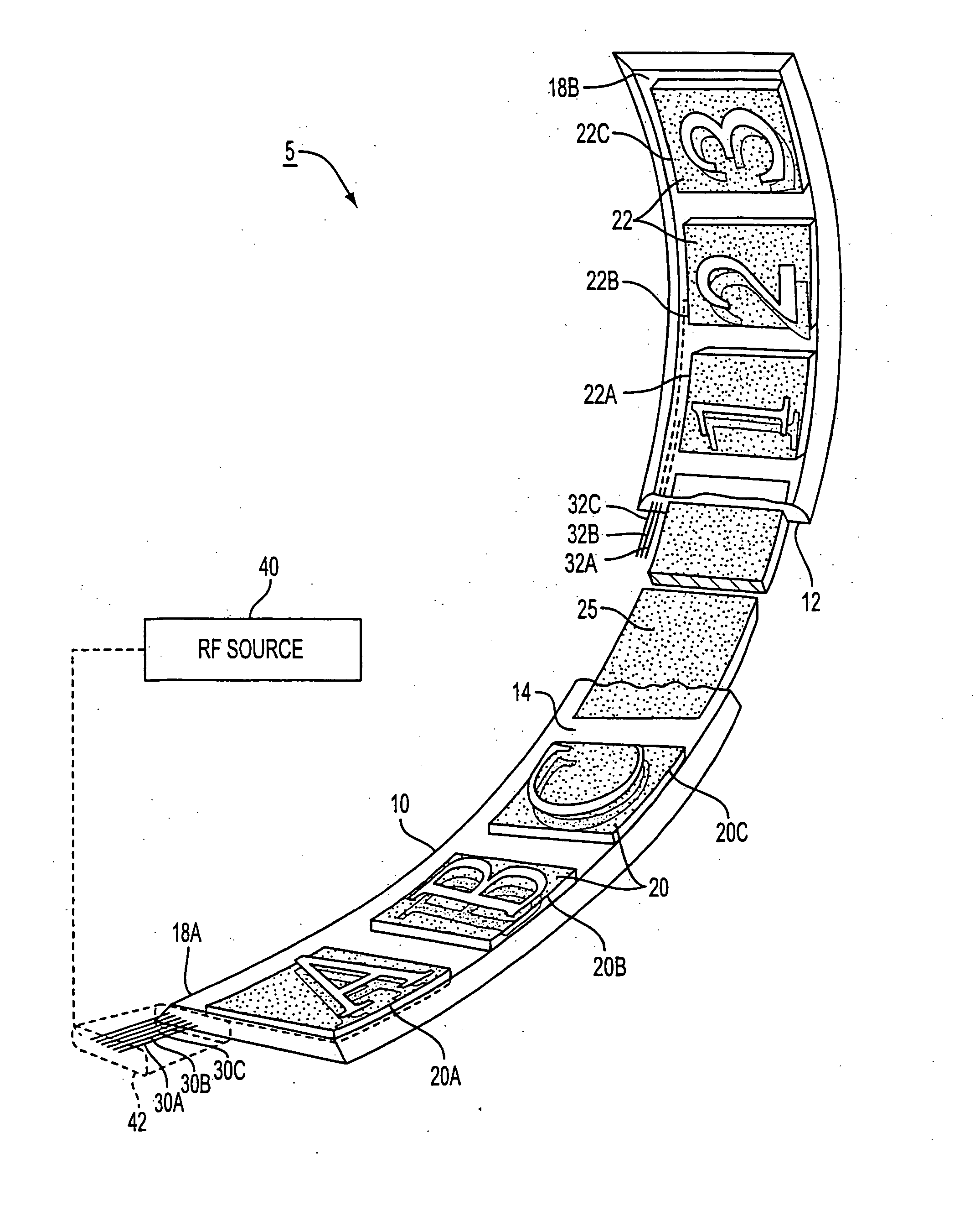 RF electrode array for low-rate collagen shrinkage in capsular shift procedures and methods of use
