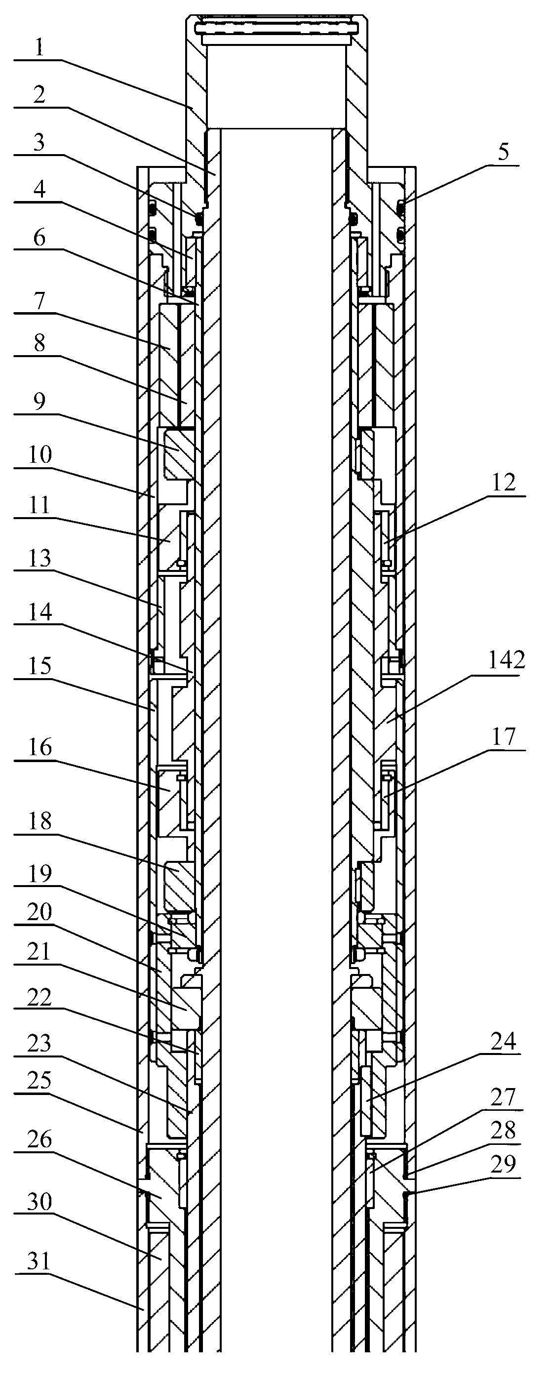 Subsurface electric control stepless position adjusting structure