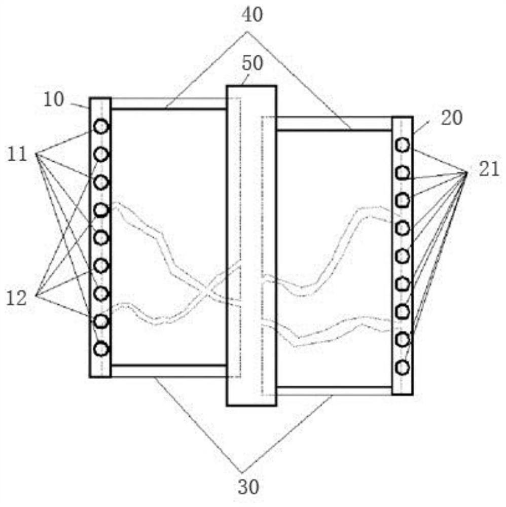 A fracture network shear-two-phase flow test device and test method