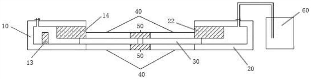 A fracture network shear-two-phase flow test device and test method