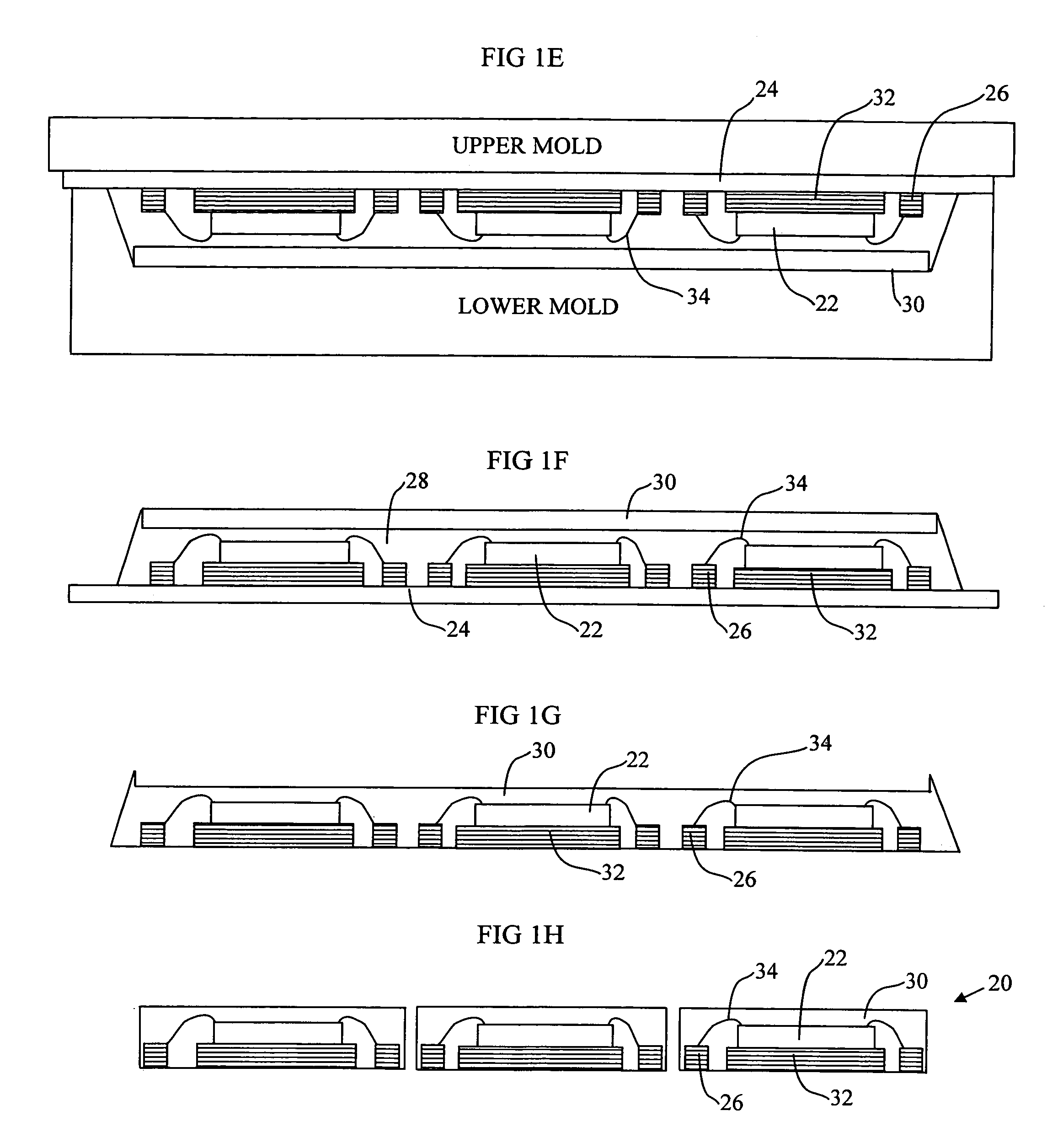 Process for fabricating an integrated circuit package with reduced mold warping