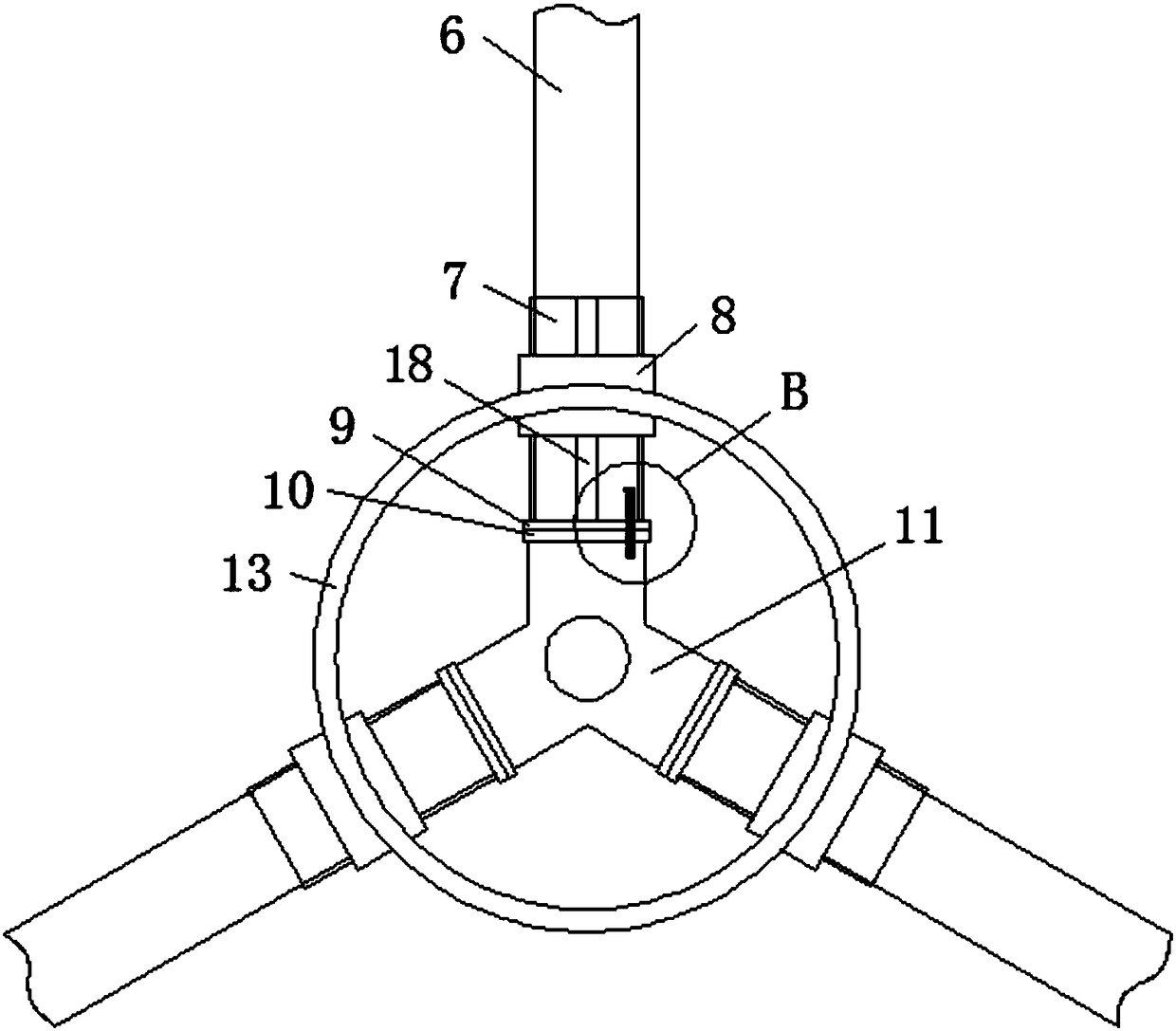 Rapid positioning type mounting device for wind power generation blade