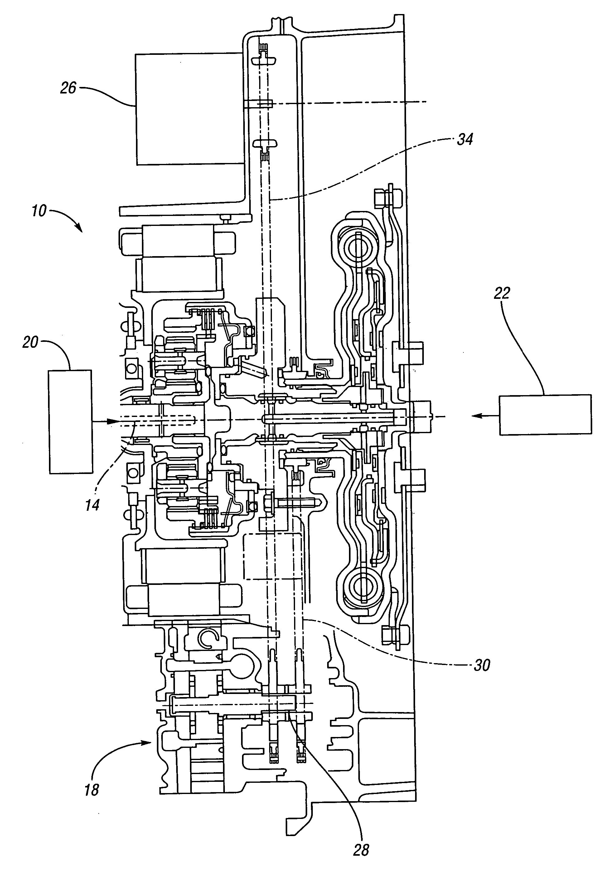 Dual drive pump with dual chain and roller clutch and method