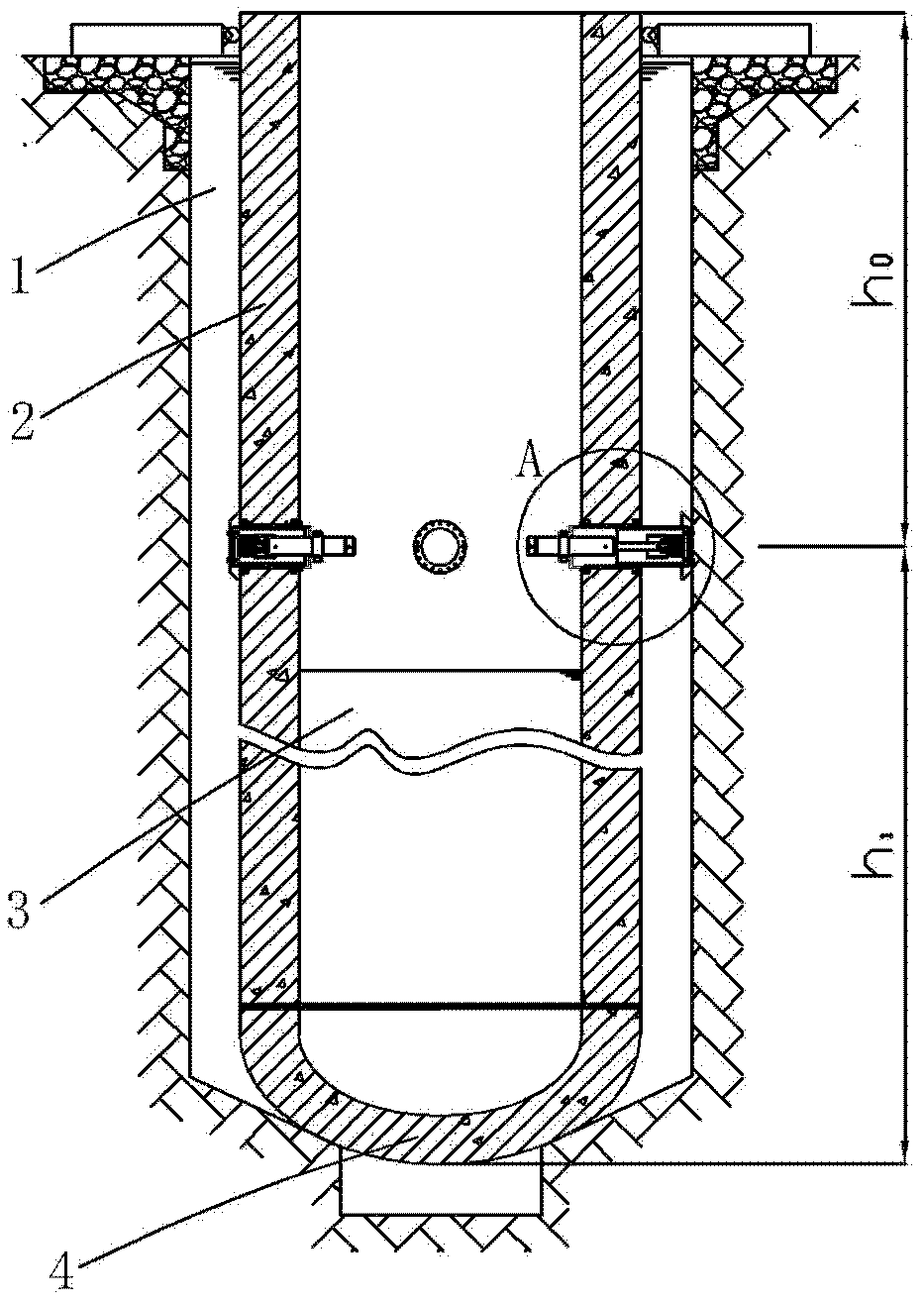 Intermediate support device for ultra-deep drilling borehole