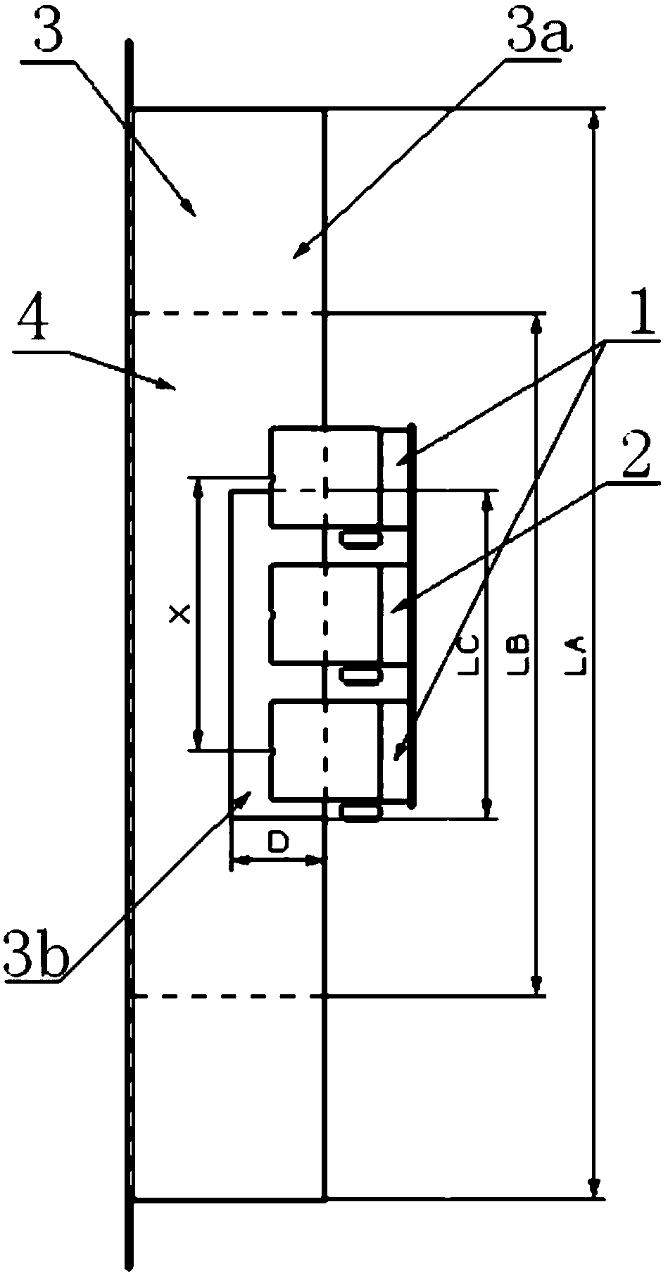 Switch-multiplexed elevator leveling detection device and detection method