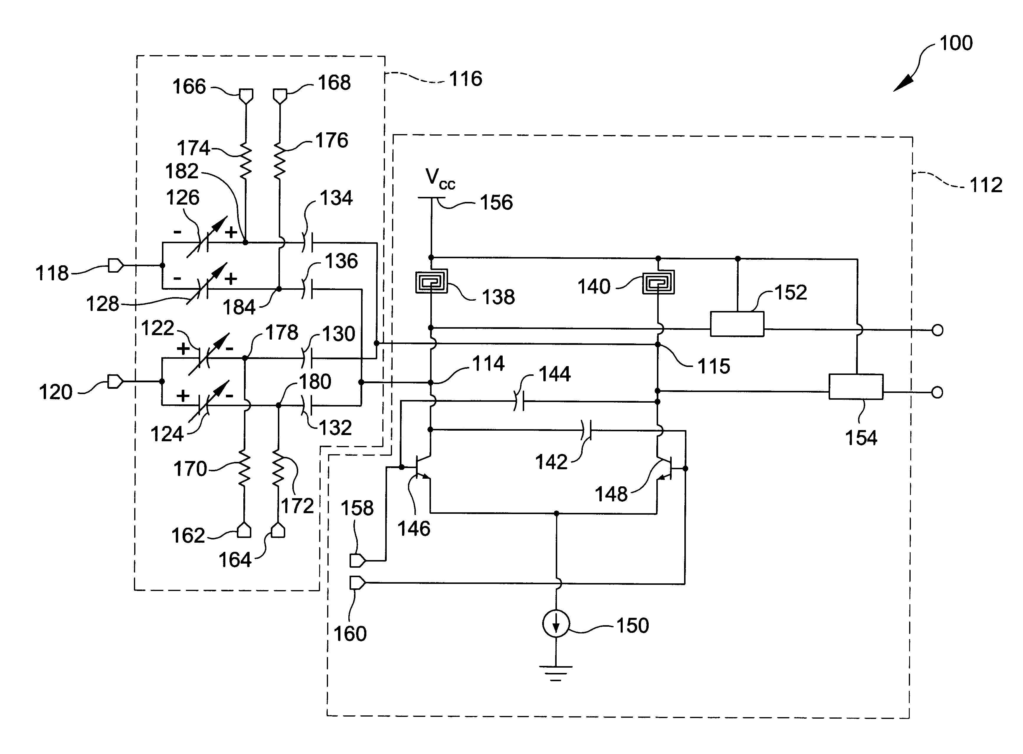 Differential control topology for LC VCO