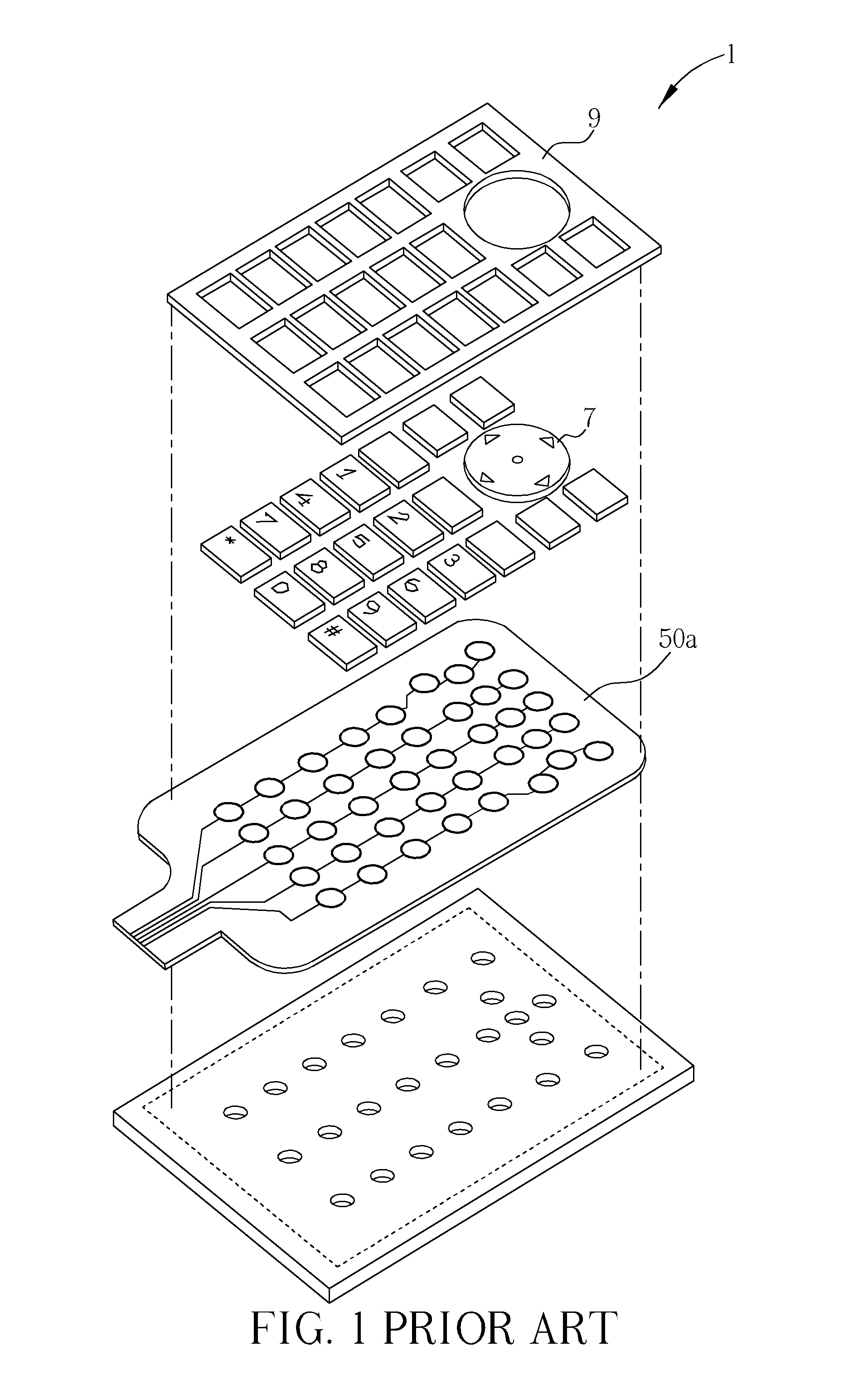 Mechanical keypad with touch pad function