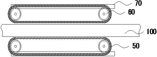 Plastic tube film winding production device and process thereof