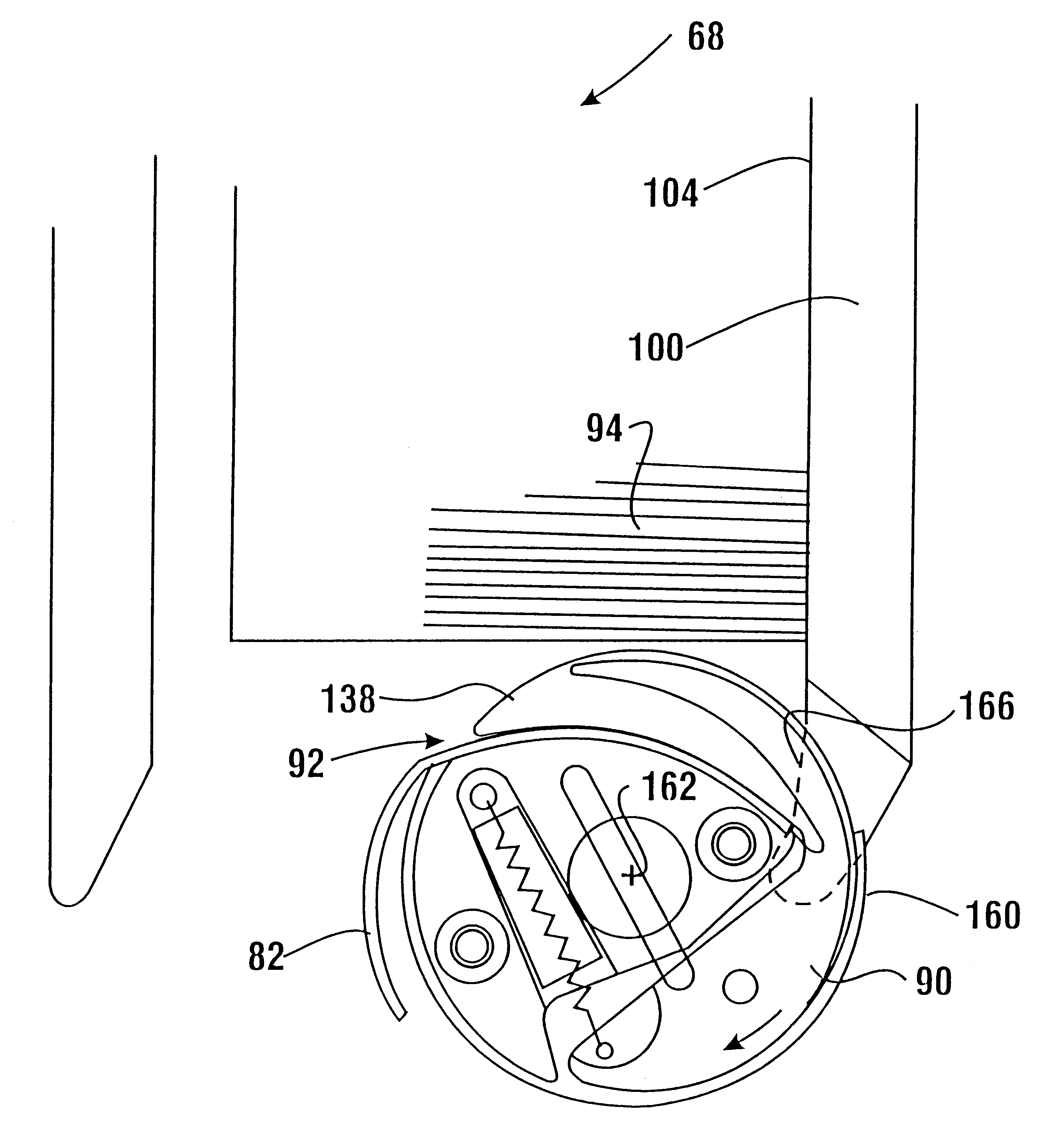 Media storage system for automated banking machine