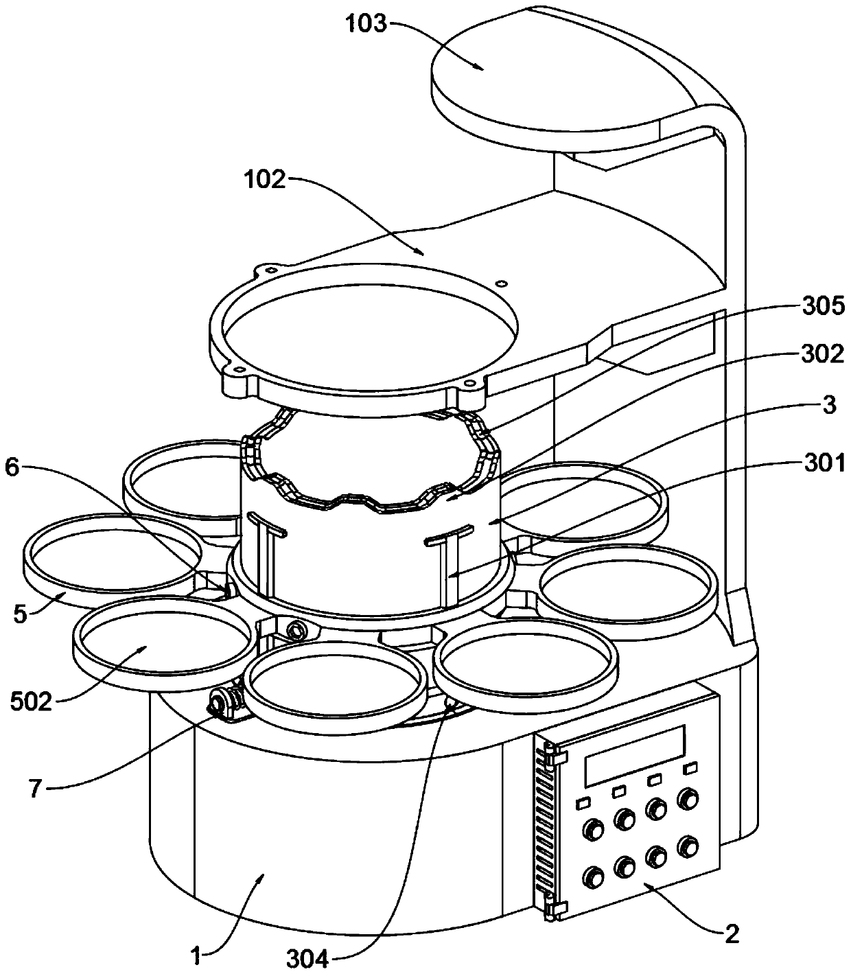 Automation-based continuous filling device for skin care products