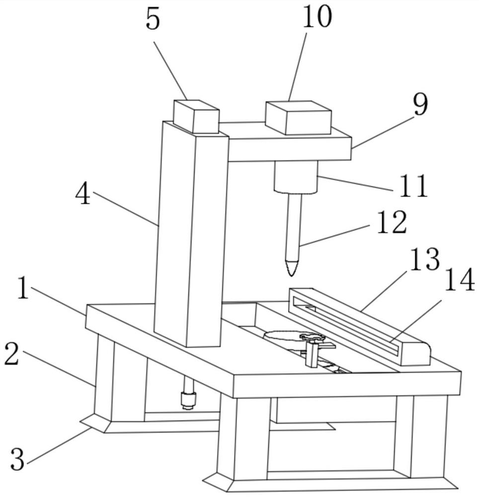 Punching device convenient to collect sweeps