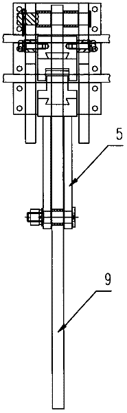 Automatic mechanical top sizing block mechanism of double-layer flat vulcanizing machine